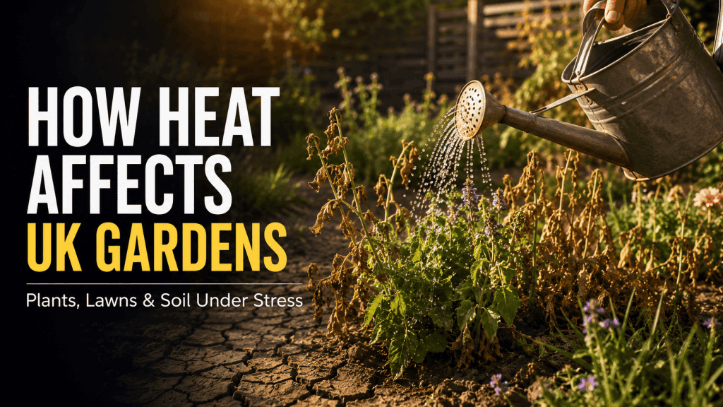 UK heatwave affecting plants lawns and soil in 2026